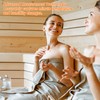 Sauna Thermometer Hygrometer: 2-in-1 Round Wooden Sauna Room Thermometer and