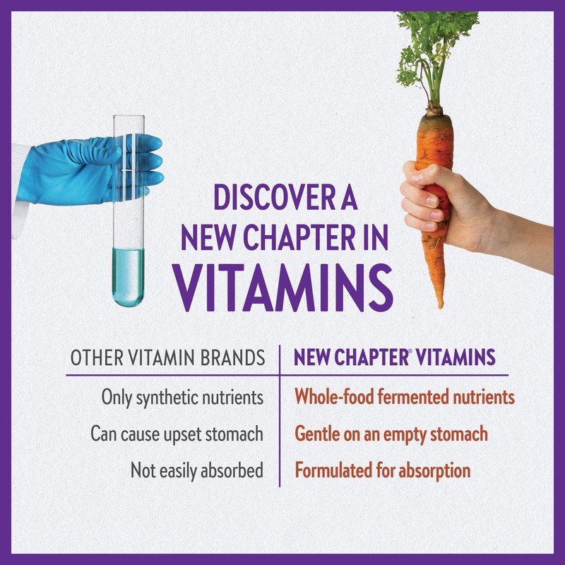 New Chapter Men's Multivitamin for Immune, Stress, Heart + Energy