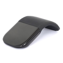 GlowarcPro Bluetooth Arc Touch Mouse, Portable Folding Travel Mouse whitout USB Dongle, Foldable Mice for Laptop, Tablet - Black