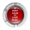 Taschenhalter Keep Calm Personalisiert mit Namen ELSA printplanet Chrom