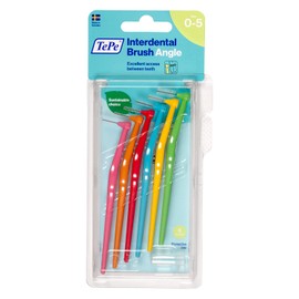 TePe Pack of 6 Interdental Brush Angle, Angled Dental Brush for Teeth Cleaning, Multi Pack