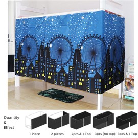 JIAHG Students Dormitory Bunk Bed Curtains Single Bed Tent Curtain Shading Dustproof Blackout Cloth Bed Canopy Mosquito Protection Net Bedroom Window Cabin Decor Mid-Sleeper Spread Blackout Curtains