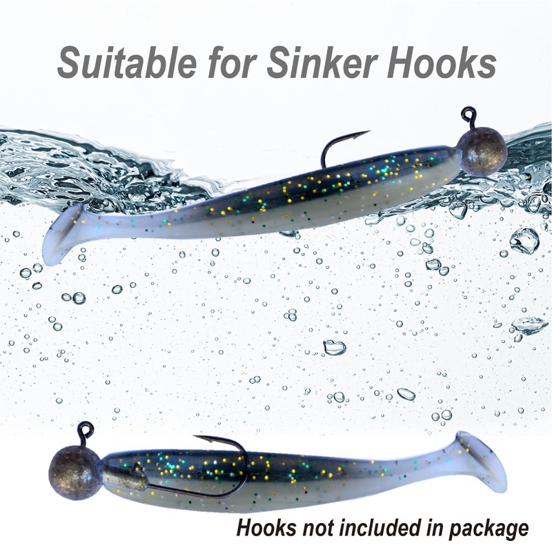 Soft Plastic Lures Bait Great for Sinker Hook Saltwater Fishing
