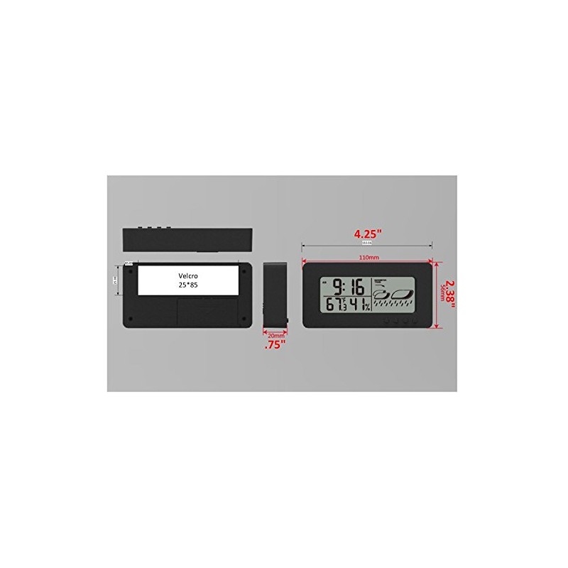 TecScan FUNcaster Barometer Ambient Weather Clock for Golf Cart, Boat,