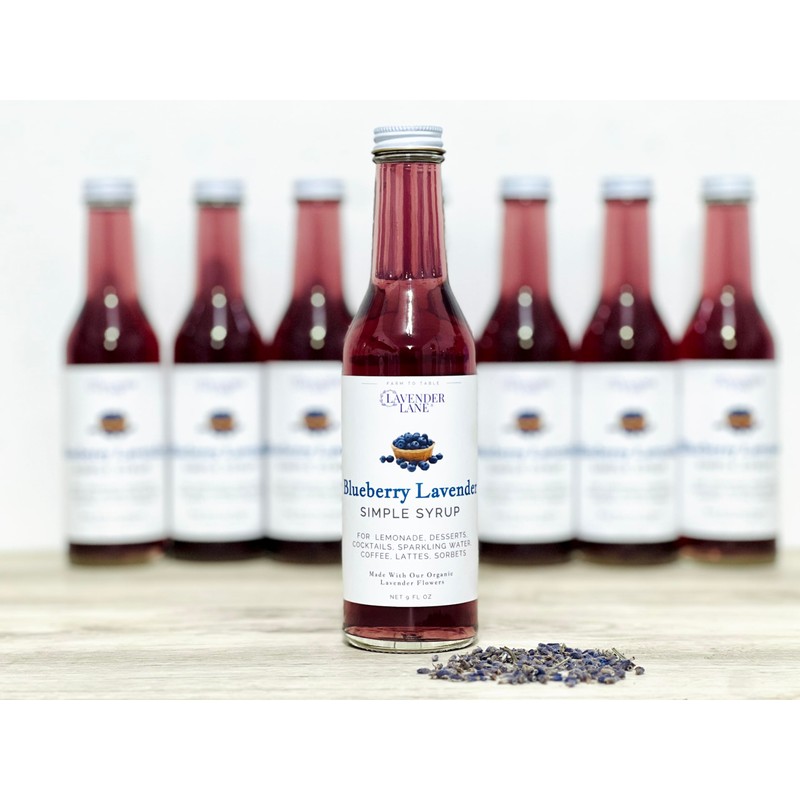 Lavender Lane Blueberry Lavender Simple Syrup, 9 oz - USA