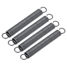 Sourcingmap Extension Spring - 2.5mm Wire Dia, 18mm OD, 150mm Free Length Spring Steel Small Dual Hook Tension Spring, 4Pcs