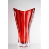 Czech Bohemian Crystal Glass Vase 12''-Height Red ''Plantica'' European Design