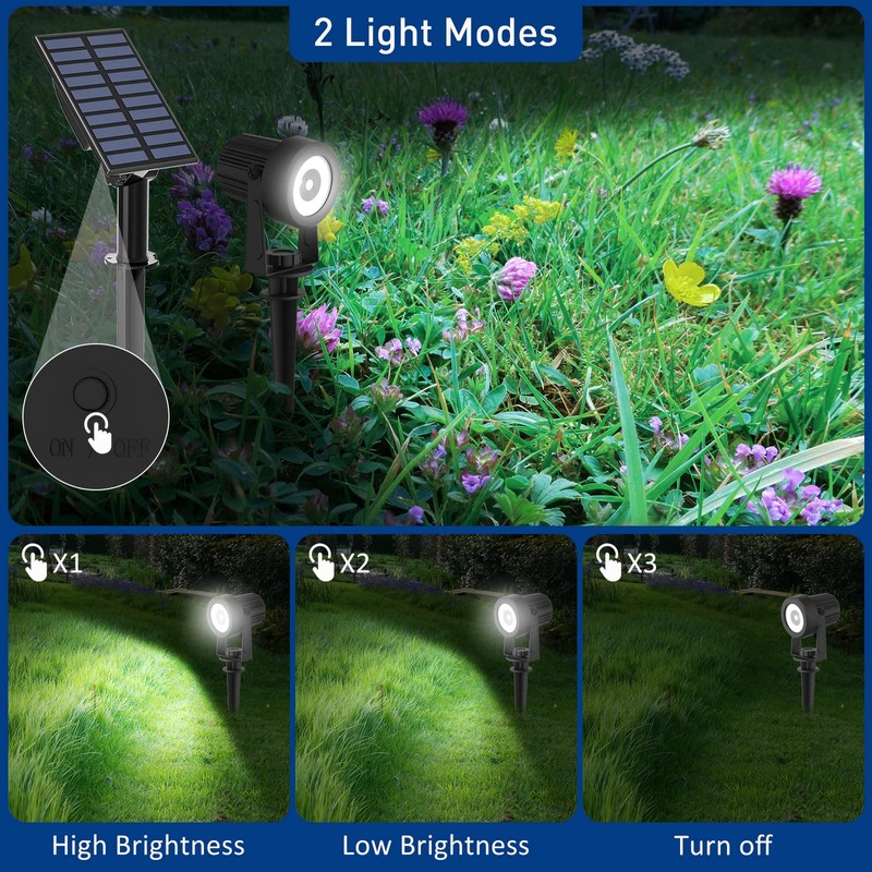 T-SUNUS Solar Garden Spot Lights, LED Solar Landscape Light Outdoor