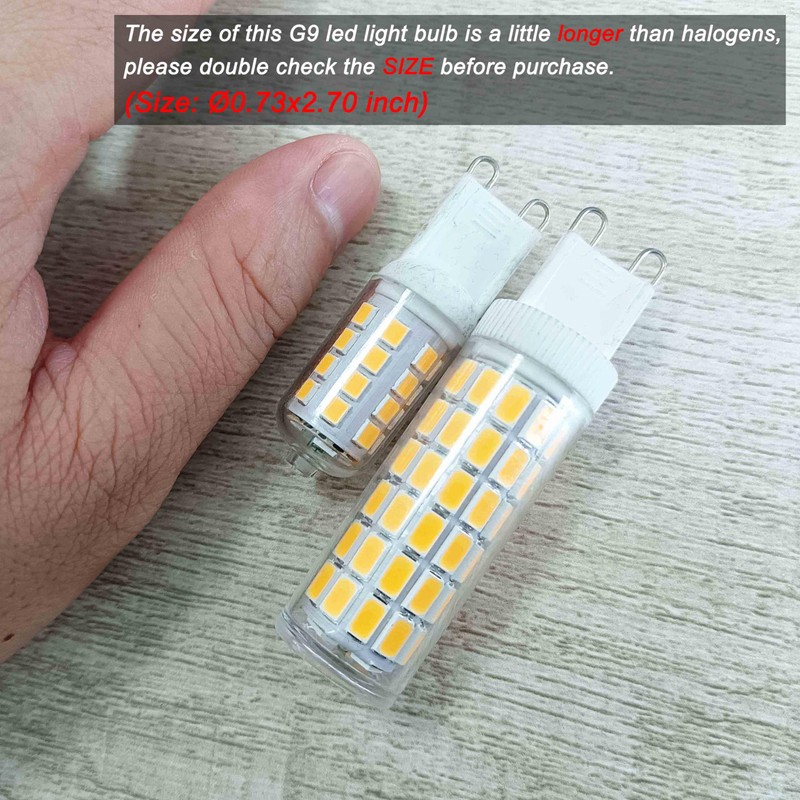 Ziomitus G9 Led Bulbs 75W 80W 100W T4 Clear Halogen