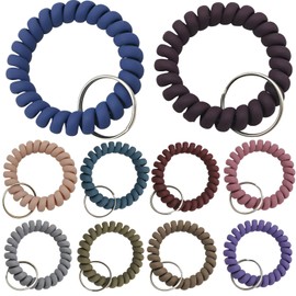 [fogman] Key Chain Key Band Coil Bracelet Locker Sauna Wrist Wristband, multicolor