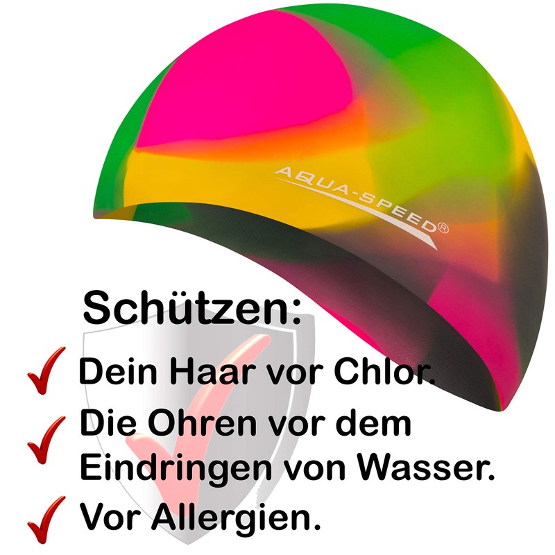 Aqua Speed Swimming Cap for Men, Bathing Cap Multi-Coloured with