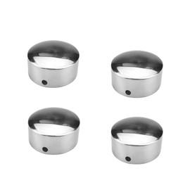 Leliafleury 4Pcs Handrail End Caps Stainless Steel Round Banister End Caps for 60mm Handrail