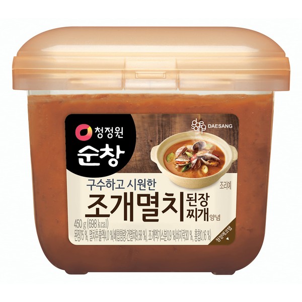 O'Food Seafood Doenjang, Premium Korean Traditional Soybean Miso Paste Sauce, Naturally Fermented, Umami Flavor, Jjigae Soup Base, Chung Jung One (Anchovy & Shellfish, 450g)