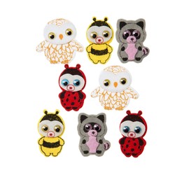 Darice, 8 Piece, Ty Beanie Boo Fuzzy Felt Stickers, Woodland Theme