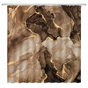 YSATNSFT Brown Marble Shower Curtain Abstract Marble Texture Art Modern