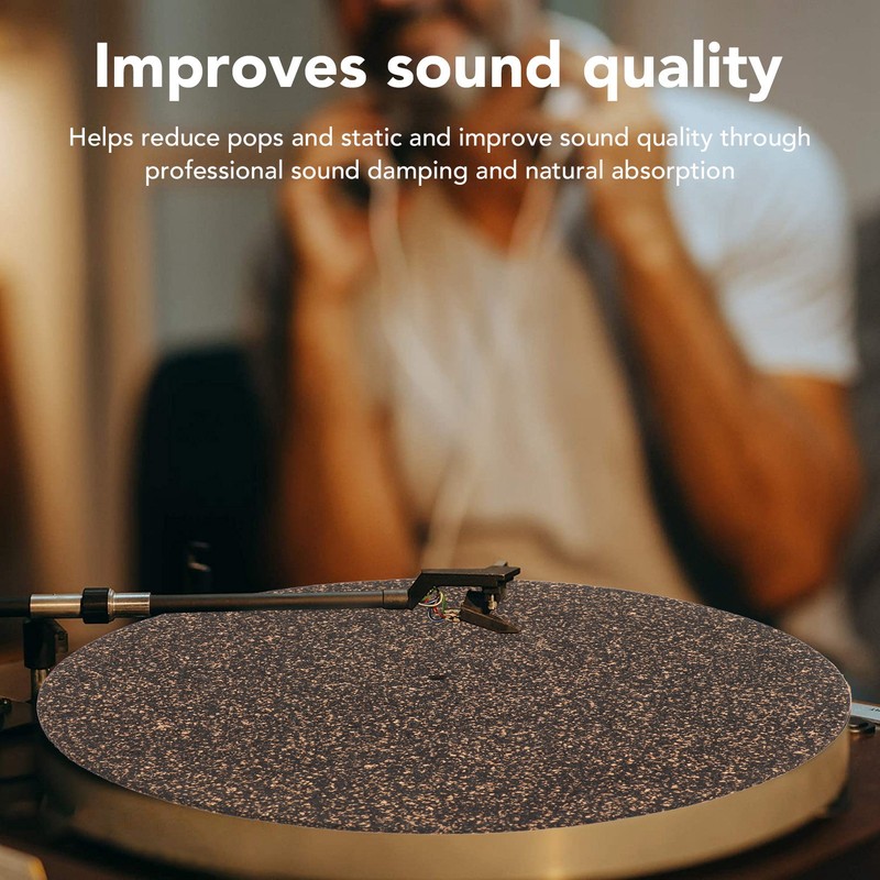 4mm Cork Turntable Mat Slip Resistant Antistatic Shock Proof Durable