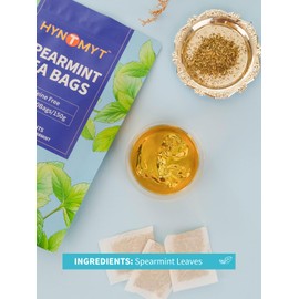 HYNTMYT Spearmint Tea Bags 100 Teabags | Bulk Buy for Office, Home & Catering | Pure Spearmint Leaves | Compostable Tea Bags | Resealable Pouch