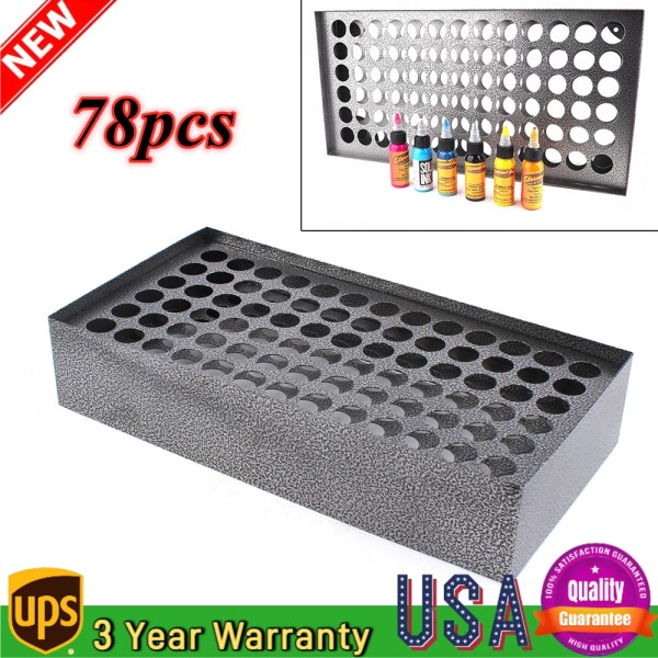 Does not apply Tattoo Ink Bottle Holder 78 Holes Metal