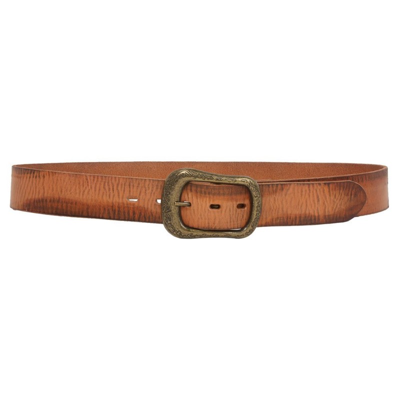 beltiscool Men's Snap On 1 1/2" Grain Leather Casual Belt
