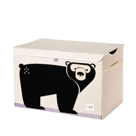 3 Sprouts Kids Toy Chest - Storage Trunk for Boys and Girls Room - Bear
