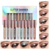 10 Colors Liquid Eyeshadow Shimmer Glitter Metallic Eyeshadow Smokey Eye