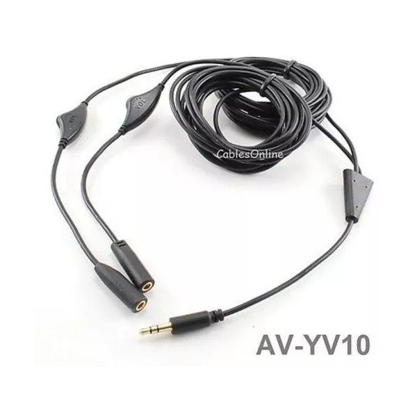 Manhattan 10ft 3.5mm Stereo Headset Audio Splitter with Separate Volume