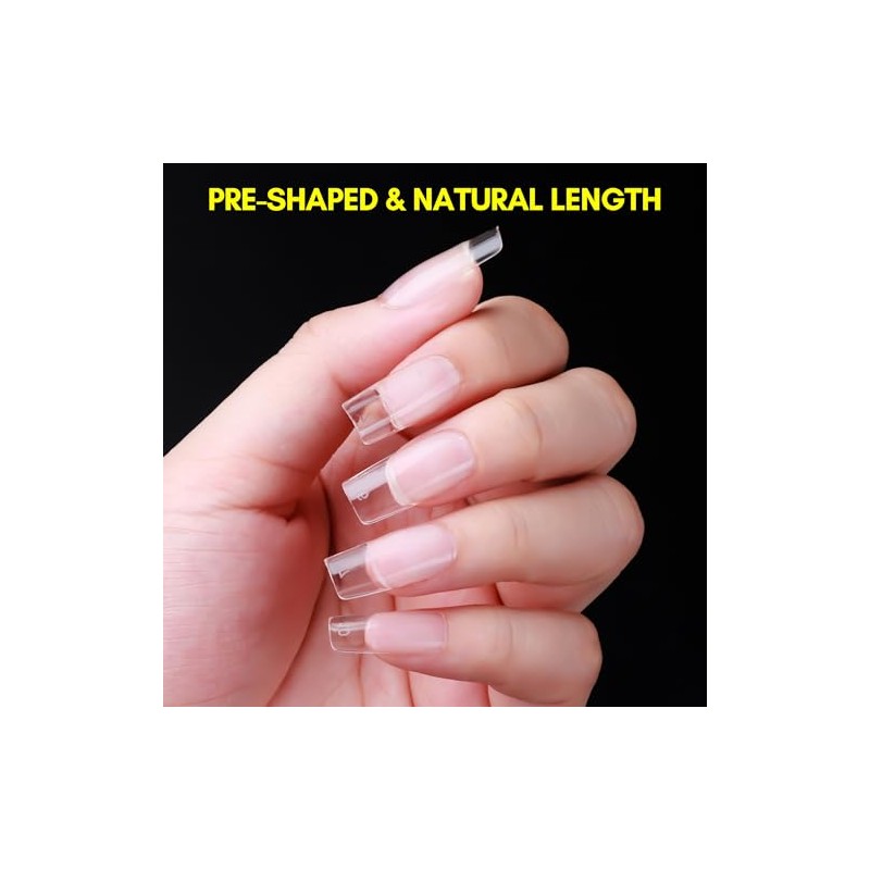 Makartt Puntas de Uñas Cuadradas Cortas Medianas-120Pcs Uñas Falsas de