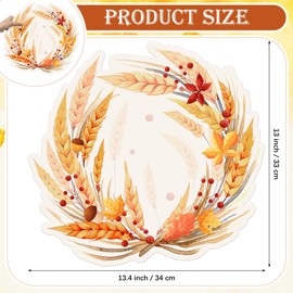 Teenyyou 100 Pcs Thanksgiving Paper Placemats Bulk Disposable Fall Place Mats Autumn Special Shaped Design Decorations for Dining Table Thanksgiving Festival Party Home Supplies