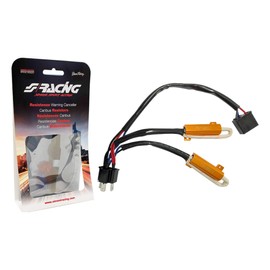 SIMONI RACING 50W4 Resistor Warning Canceller Especially for LED Bulbs Socket H4, 50 W 6 Ohm with Plugs, Black