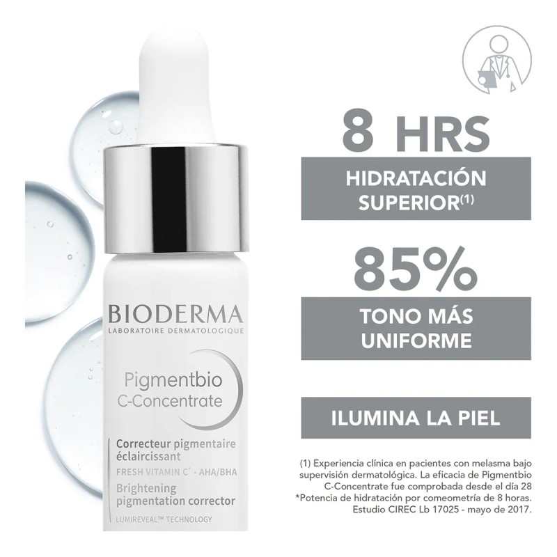 Bioderma Pigmentbio C-Concentrate Sérum con Vitamina C, Uso Día y
