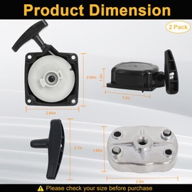 Gekufa 33cc Recoil Pull Start Starter for Compatible with ATVs Pocket Dirt Bike 43cc 47cc 49cc 50cc Gas Scooters Pocket Bikes Mid-Bikes Mini-Choppers Small Quads with Claw Pawl Cog (Set of 2)