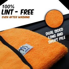 Mr Jeans Microfibre Cleaning Cloths Extra Large 60x40cm Premium Dual-Sided Car Drying Towels Lint Free Super Absorbent for Car Wash Household Cleaning and Detailing Pack of 3