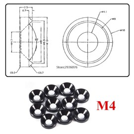 Flat Head Washer Gasket Countersunk Alloy Aluminum Countersunk Head Anodized Washers M3 Red 10PCS