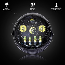 Bravema VRod LED Projection Headlight，Motorcycle Full LED Front Lamp Fit for Harley V-Rod Muscle VRod VRSCA VRSCF Street Rod 2002-2016 Models