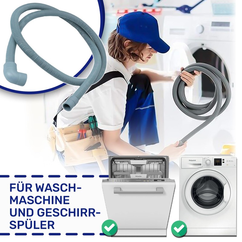 Washing Machine and Dishwasher Waste Water Hose 2 m Diameter