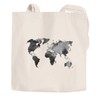 Autiga® Jute Bag World Map Watercolour World Map Cotton Bag