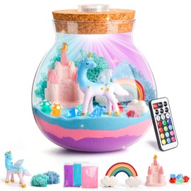 BellaAchtung Unicorn Terrarium Set for Girls, Unicorn Craft Set Gifts DIY Unicorn Toy for Kids 4, 5, 6, 7, 8-12 Years Birthday Gift