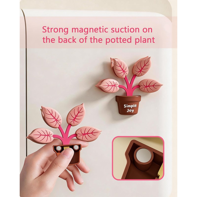 Magnetic Clips for Refrigerator 4-Leaf Plant-Inspired Bag Clips for Food