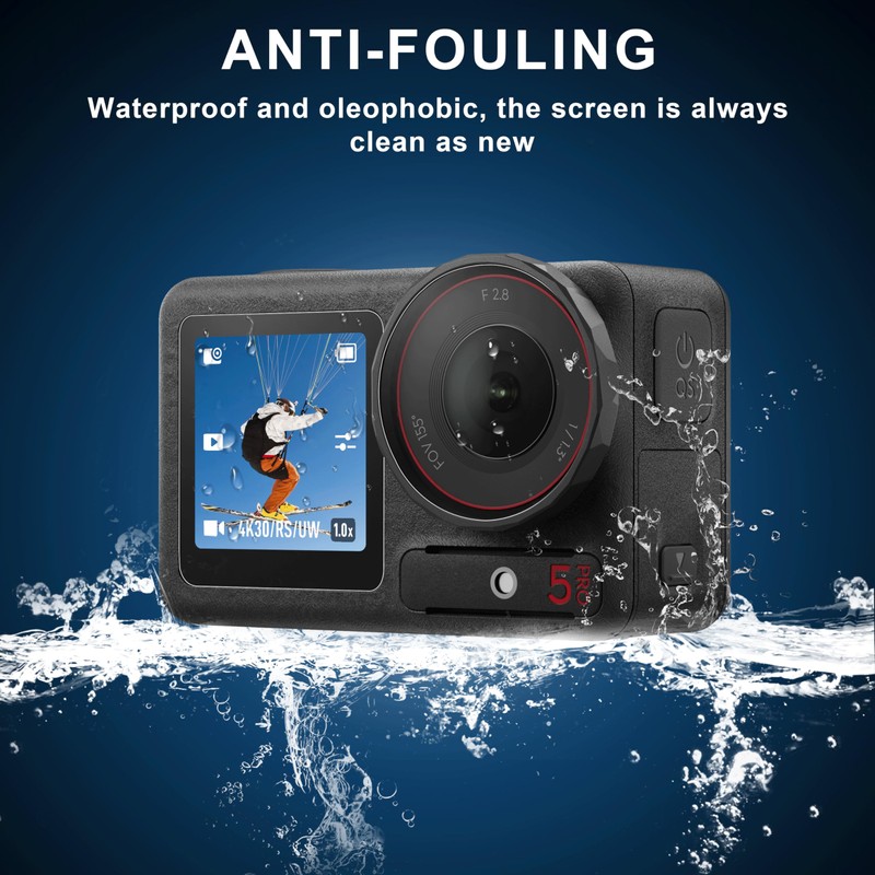 OKFUN 9PCS(3Sets) Screen Protector for DJI Osmo Action 5 Pro,Tempered