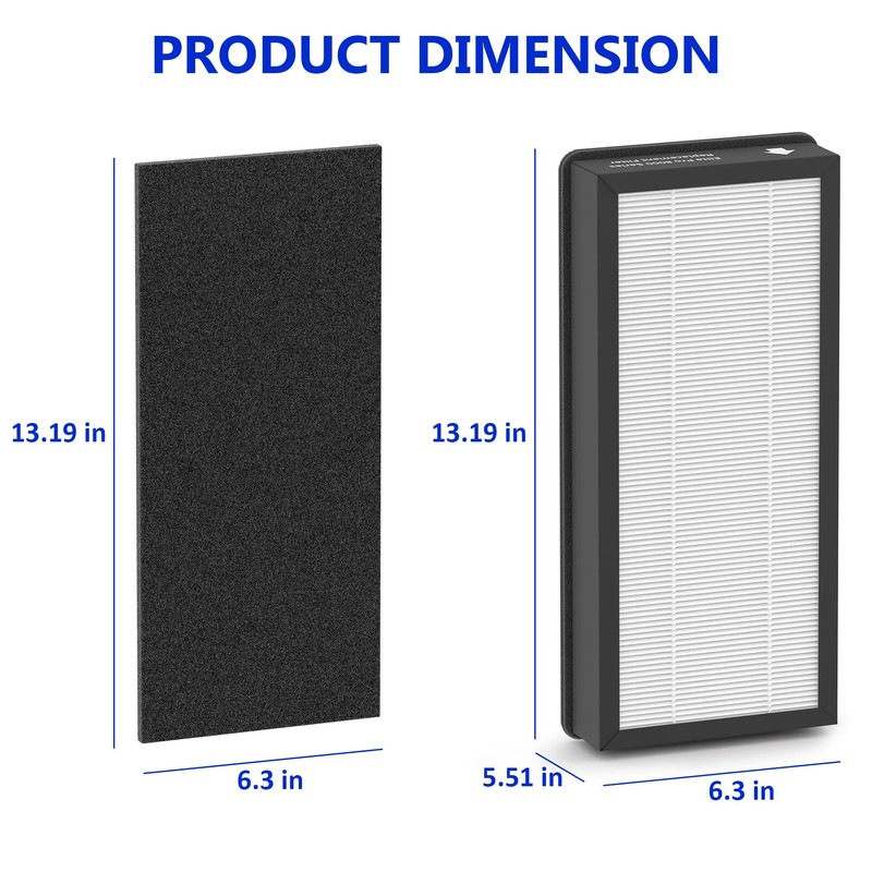 3 Pack True HEPA Replacement Filter Compatible with VEVA 8000
