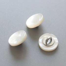 YaHoGa 10PCS Genuine White Mother of Pearl MOP Buttons Bulk 12mm (1/2 inch) White MOP Buttons with Shank for Clothes Shirts Suits Coats Sweaters