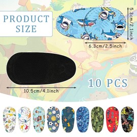 SYEYCW 10 Pcs Eye Patches for Kids, Eye Patches for Kids Girls Boys, Cartoon Reusable Eyepatch, Colorful Kids Eye Patches, Eyepatch for Glasses Treat Lazy Eye Amblyopia Strabismus for Left & Right Eye