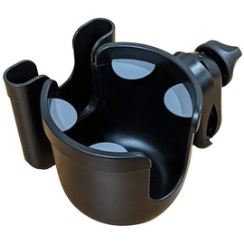 Sheer Living Wheelchair Cup Holder with Phone Holder, Clip On for Walker, Rollator, Mobility Scooter, Power Chair Cup, Clamp Attachment