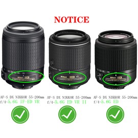 52mm Lens Cap Cover for Nikon AF-S DX NIKKOR 55-200mm f/4-5.6G IF-ED VR,55-200mm f/4-5.6GED VR II,Compatible for Canon EF 55-200mm f/4.5-5.6 II USM,HUIPUXIANG [2 Pack]