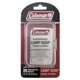 Coleman Camp Sábanas de Jabón Viaje Biodegradables, 25 Hojas Perforadas para 50 Lavados