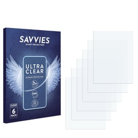 Savvies 6 Pack 2.4" Screen Protector for Cameras with 2.4 inch (6.1 cm) [36.98 x 49.29 mm, 4:3] Protection Film Clear