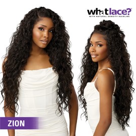 Sensationnel What Lace 13X6 Wigs - Zion Lacefrontal Hand Tied Glueless Synthetic with Natural Density Pretweezed Hairline (1B OFFBLACK)