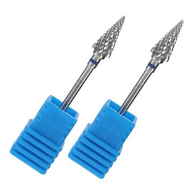 Mikinona 2pcs Tungsten Steel Nail Grinding Bits for Manicure Cuticle Drill Bits Nail Art Drill Gel Manicure Tools