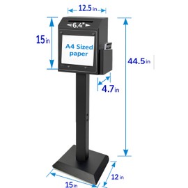 Suggestion Box with Stand, Floor Standing Offering Box, Heavy Duty Metal Locking Ballot Collection Safe Box for Voting Charity Donation Church Election Ballet Event