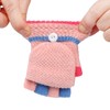 Children's Half Finger Gloves with Flip Top Mittens Knitted Gloves